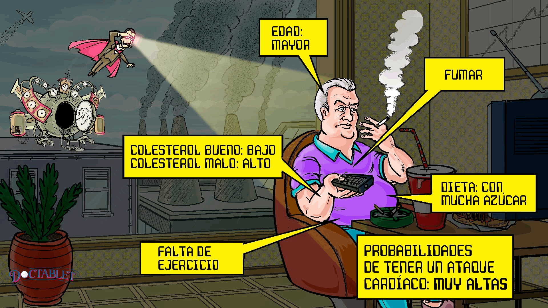 Hombre moderno tiene altas posibilidades de un infarto - Doctablet